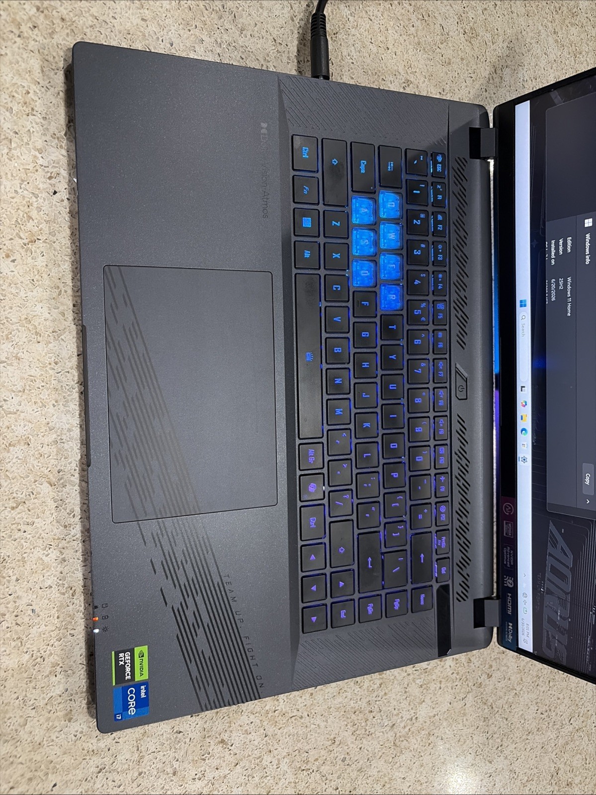 gigabyte aorus gaming laptop 16x Nvidia Rtx 4070 I7-14650HX 32GB Ram 1TB