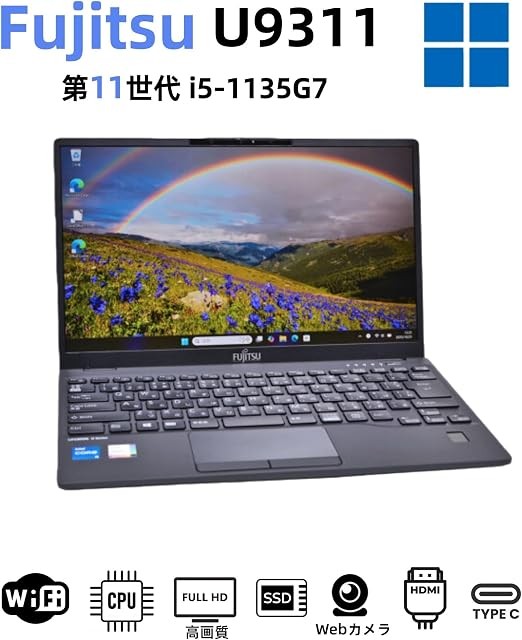 Fujitsu LIFEBOOK U9311/H i7-1185G7 16GB 512GB SSD LTE Win11 Tested