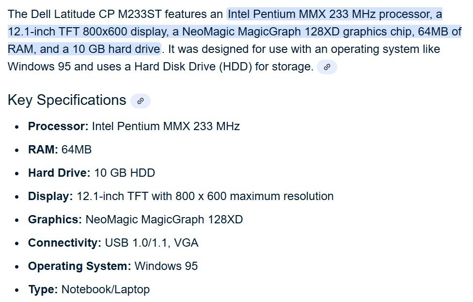 Dell Latitude CP M233ST (Like NEW)