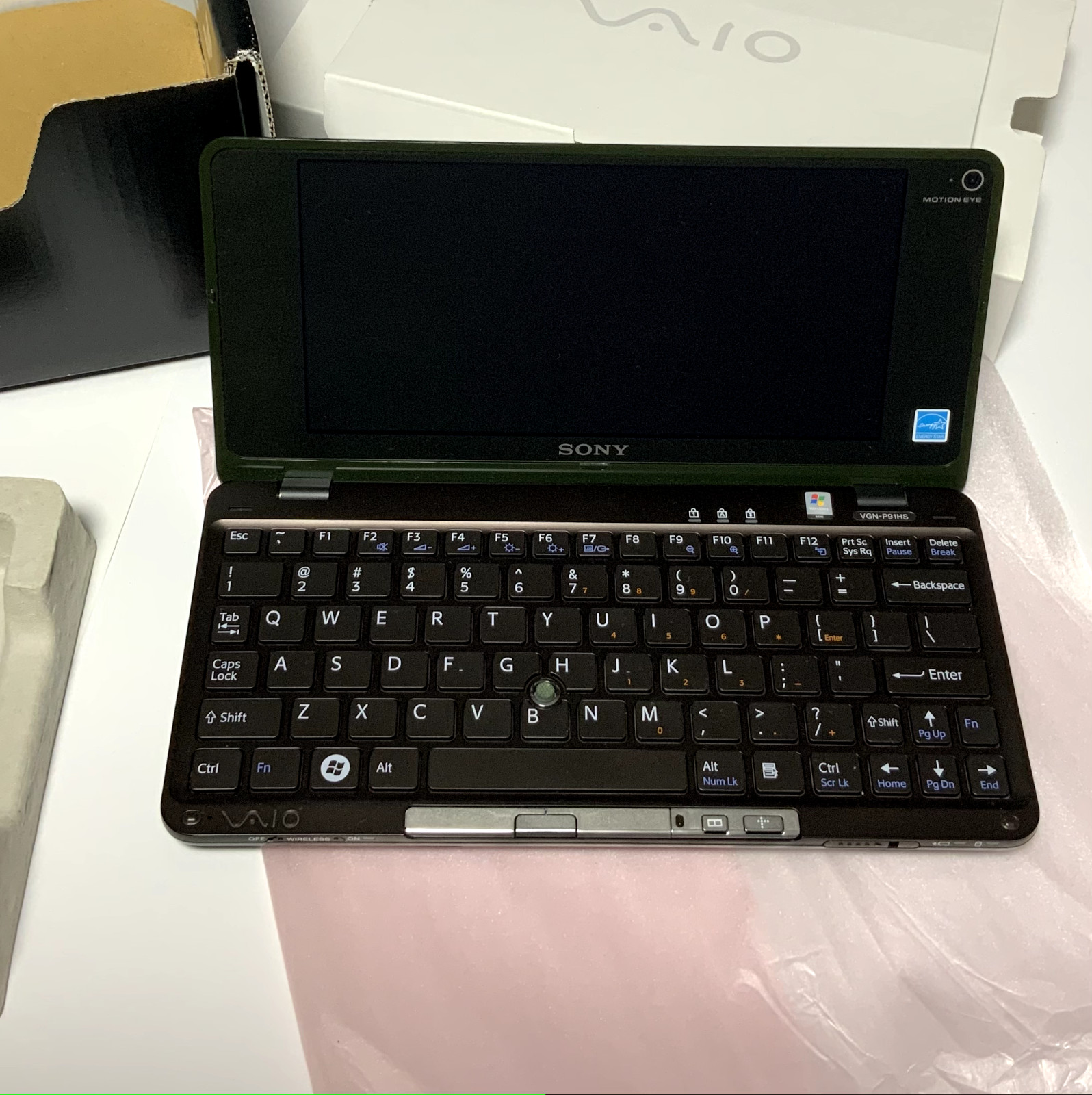 SONY VAIO type P VGN-P91HS Pocket Style PC Layered Peridot Intel Z550 2GHz 2GB