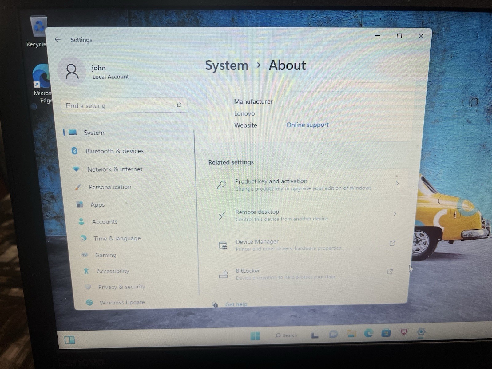 Lenovo IdeaPad 330-15IGM 4GB RAM Windows