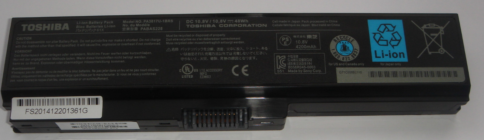 Original Battery TOSHIBA Satellite L600 L630 L630D L635 L640 L640D L645 New