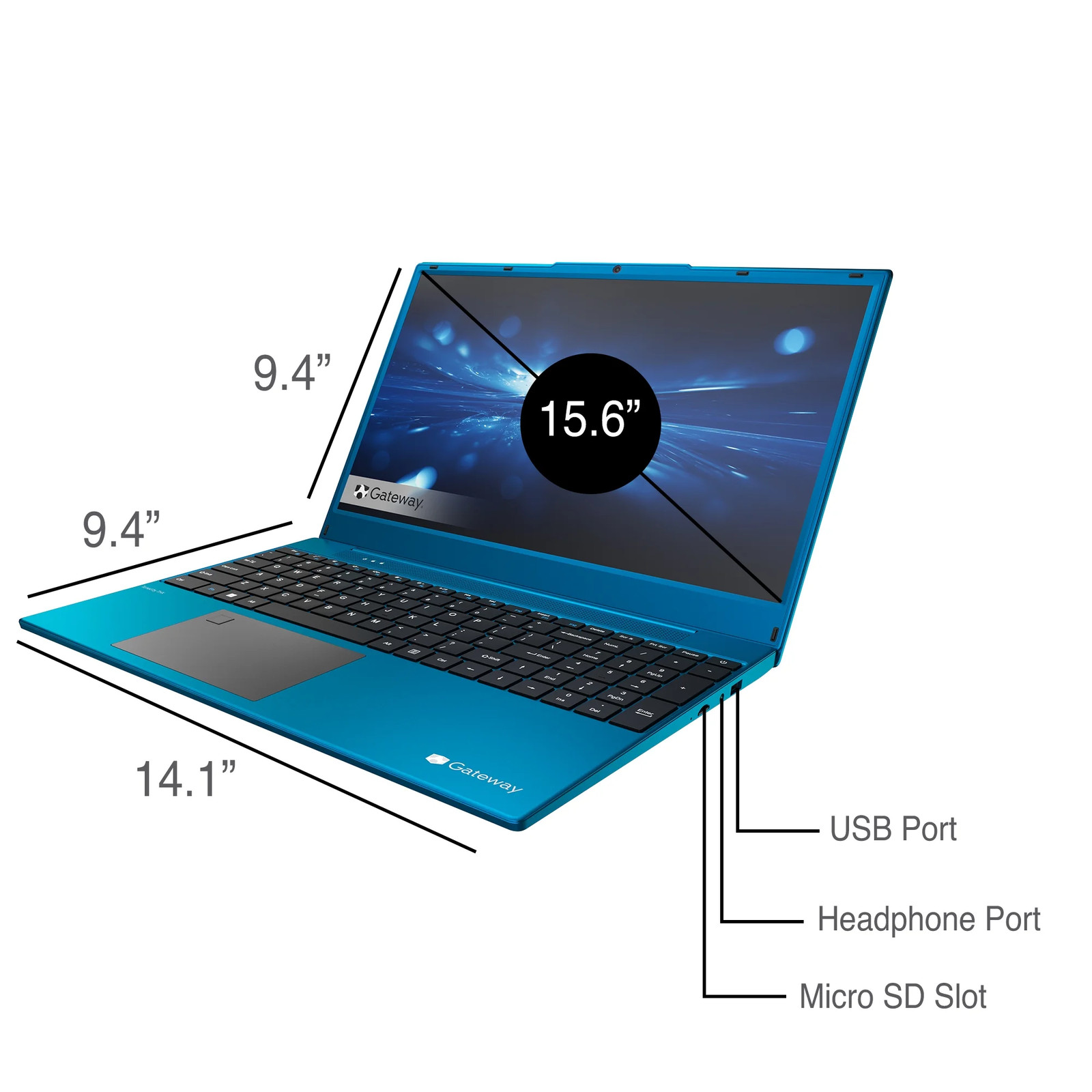Gateway Ultra Slim 15.6″ FHD Laptop, AMD Ryzen 7, 8GB, 512GB, Windows 11
