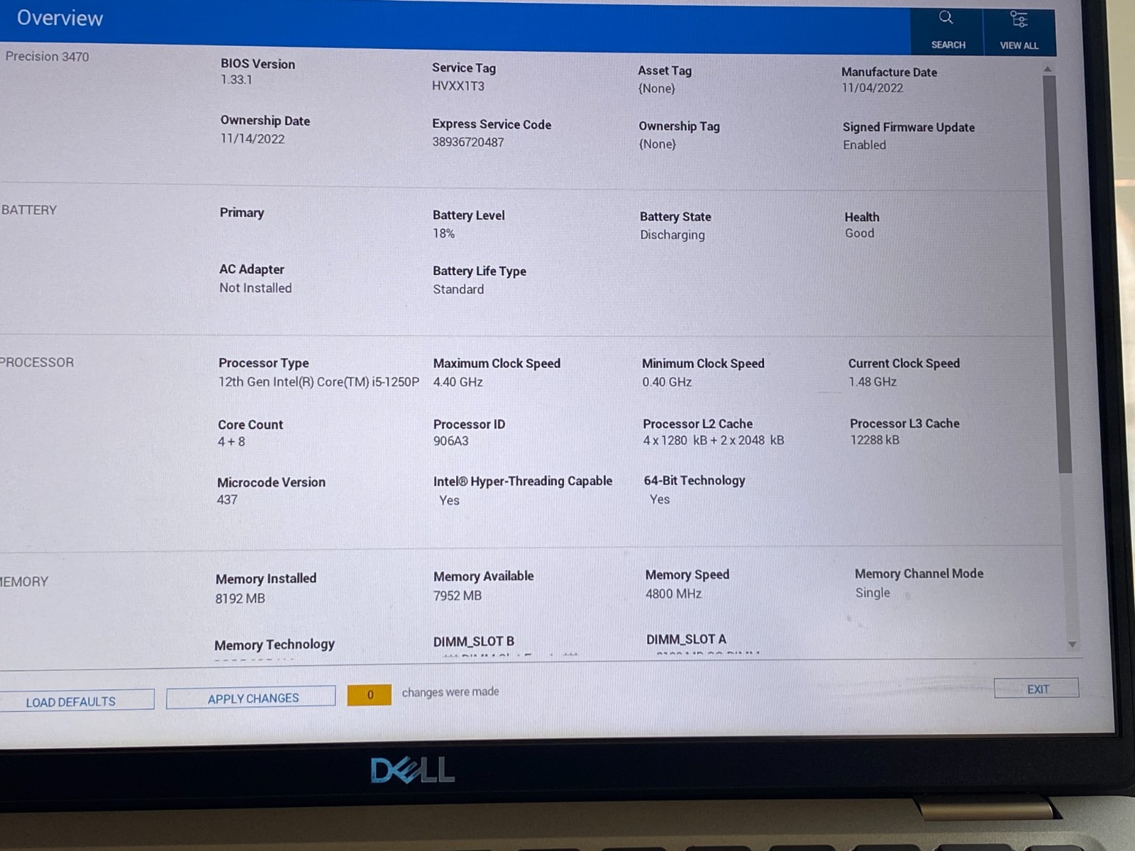 Lot (5) DELL PRECISION 3470 i5-1250P@4.40GHz 8GB NO SSD/OS BIOS TESTED *READ