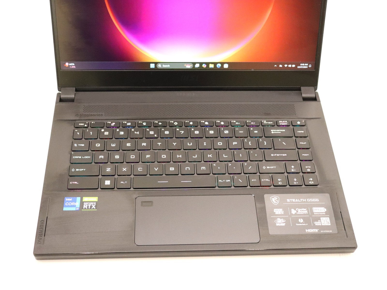 MSI Stealth GS66 i7-12700H 32GB 1TB NVMe NVIDIA GeForce RTX 3070Ti Win11Pro READ