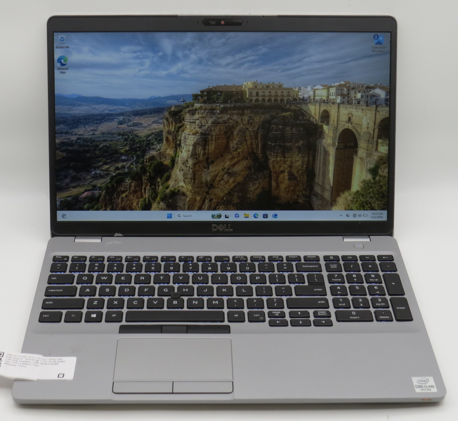 Dell Latitude 5510 | i5-10310U | 8GB DDR4 | 15.6″ | 256GB SSD | Win 11 Pro