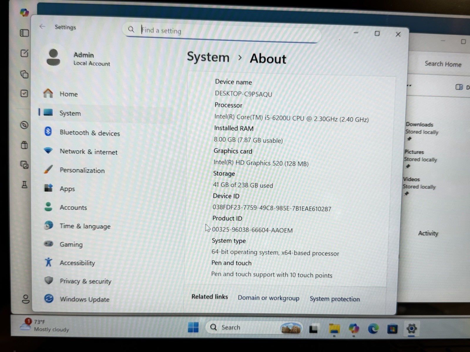 Lenovo ThinkPad X1 Yoga 1st Gen i5-6200U 8GB RAM 256GB SSD 14” Touch Win11 Pro