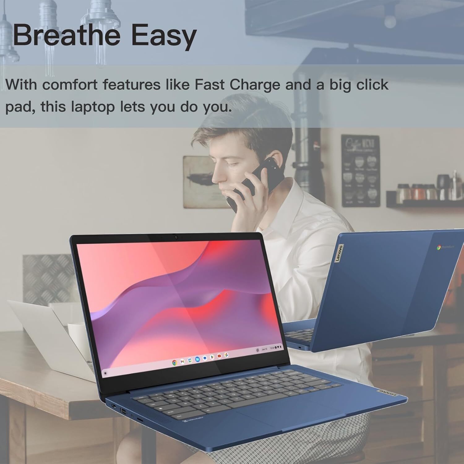 Lenovo Slim3 Chromebook 14″Touch Laptop,8Core MediaTek Kompanio 520,UpTo 4 320GB