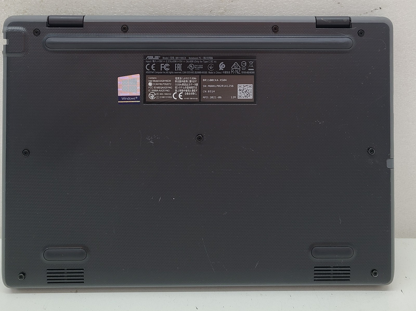 ASUS BR1100CK 11.6″ Laptop Intel N4500 4GB RAM 128GB eMMC NO OS (FL)