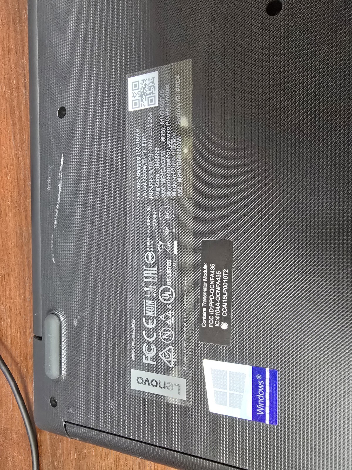 Lenovo ideapad 130-15IKB Laptop Intel I3-6006u 2.00ghz 8GB WIN 10 Setup