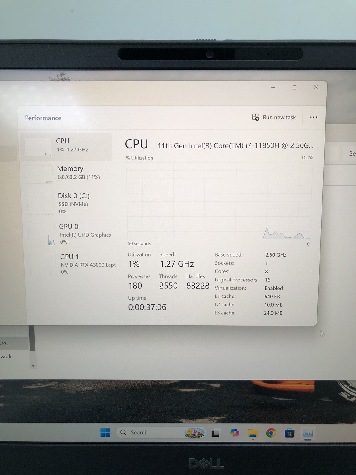 Dell Precision 7760 i7 11th Gen 64GB RAM 2TB SSD RTX A3000 6GB 4K UHD Display