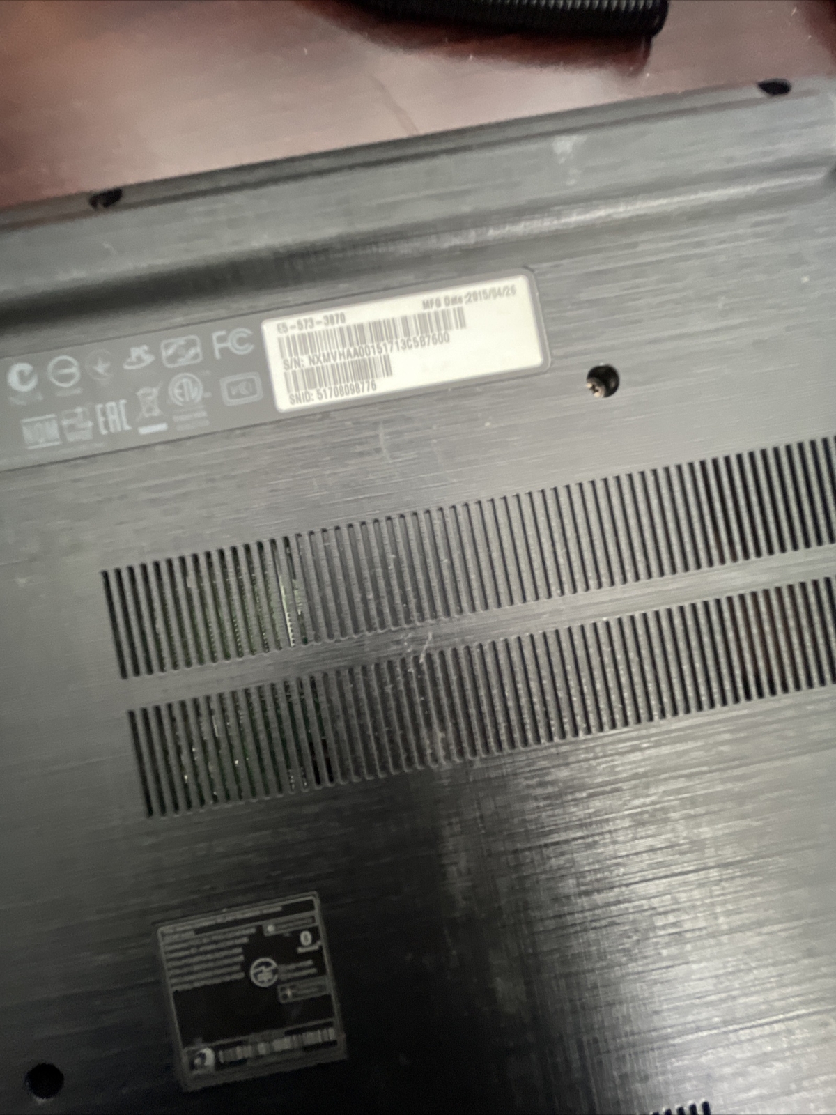 Acer Aspire E5-573-3870 i3 1.7GHz, HDD, 15.6″