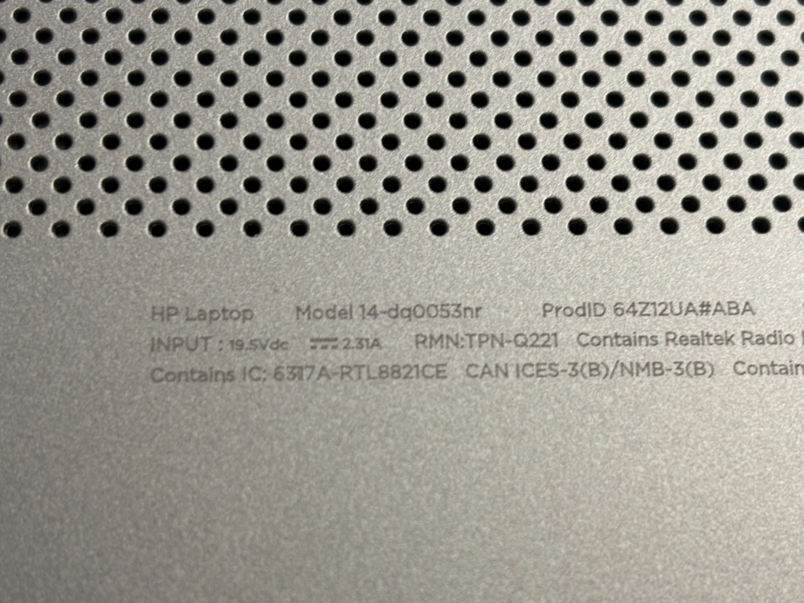 HP 14-dq0053nr 14″ (128GB SSD, Pentium Silver N5030, 1.10 GHz, 4GB) For Part