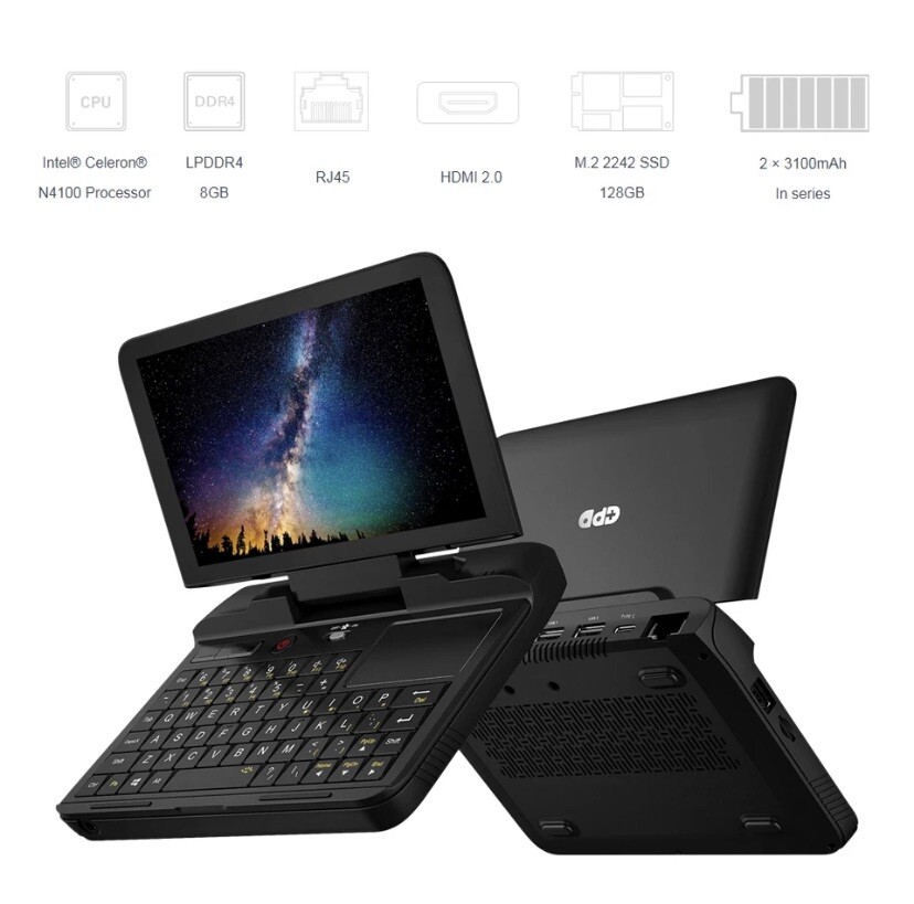 GPD Micro PC 256GB Windows 10 Portable 8GB RAM 256GB SSD Pocket Laptop Computer