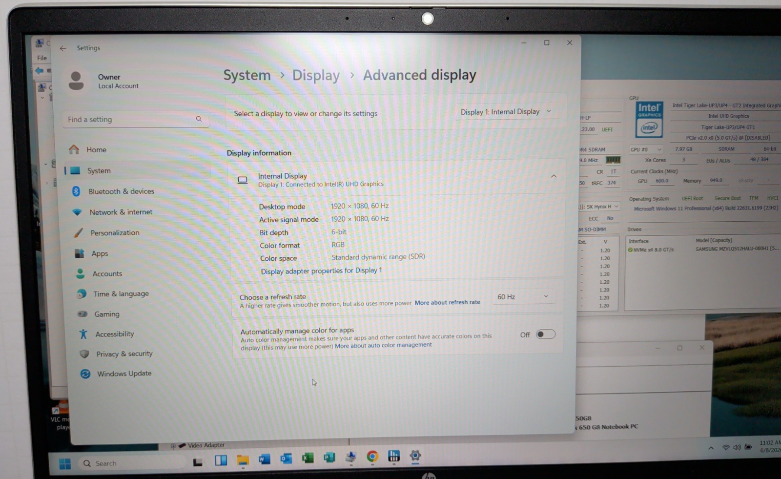 HP ProBook 650 G8 15.6 inch (512GB, Intel Core i3 1125G4 3.7Ghz, 16GB)