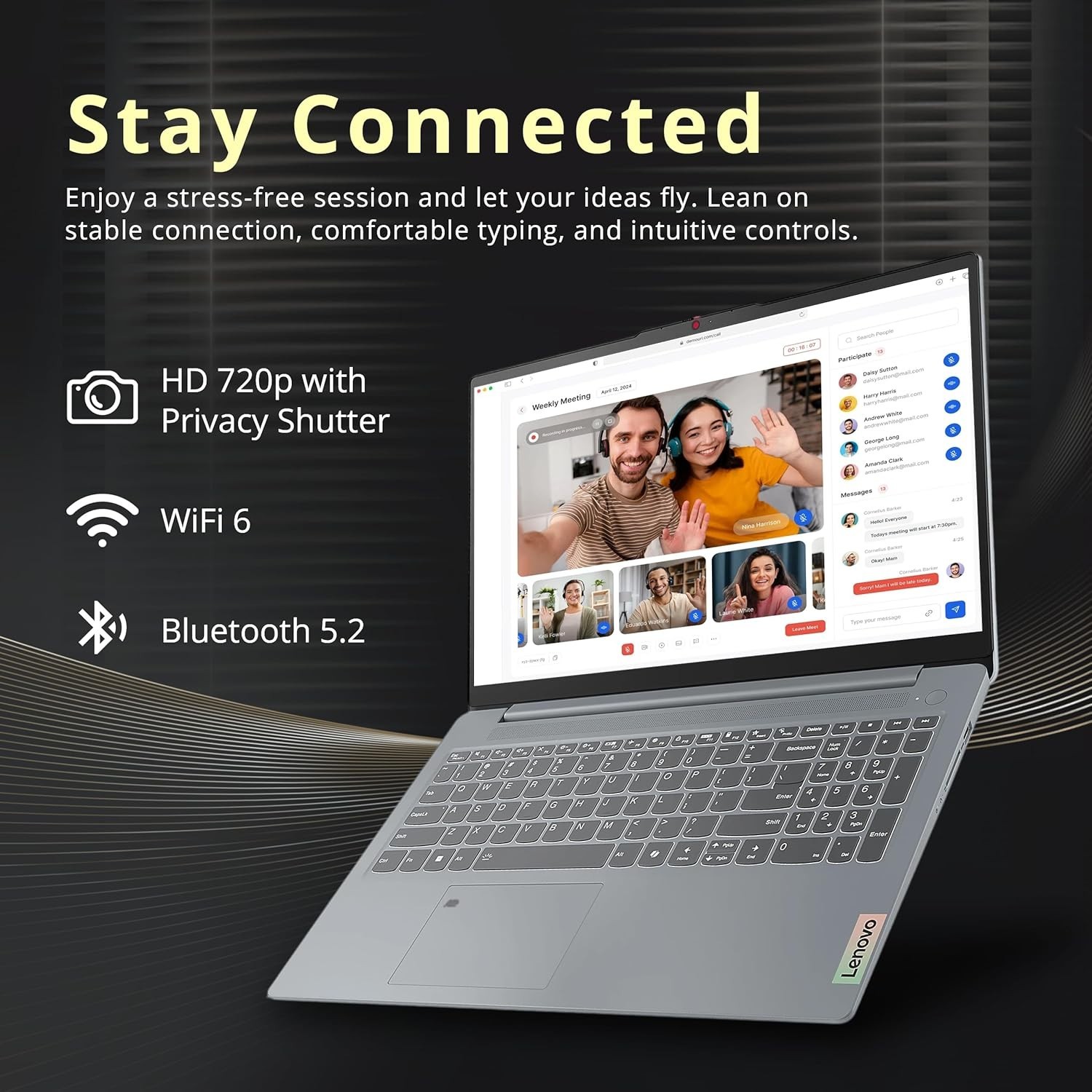 Lenovo IdeaPad Slim 3i 15.6″ FHD Laptop Intel Processor N150 8GB RAM 128GB UFS