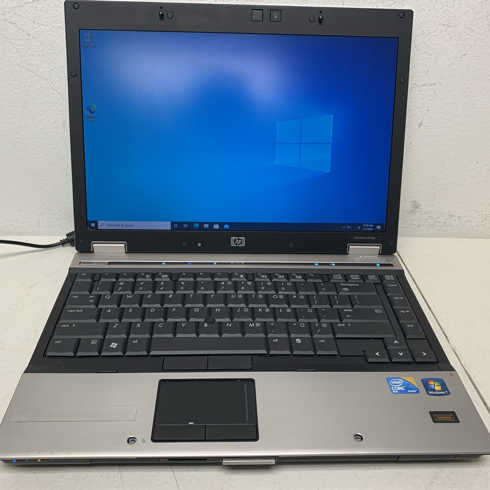 HP Elitebook 6930p Core 2 Duo P8700 4GB Ram 128 Gb SSD Wind 10 Pro Read Descr