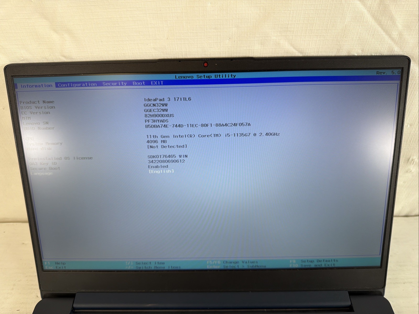Lenovo IdeaPad 3-17ITL6 17″ Laptop Intel Core i5-1135G7 4GB RAM NO SSD/OS – READ