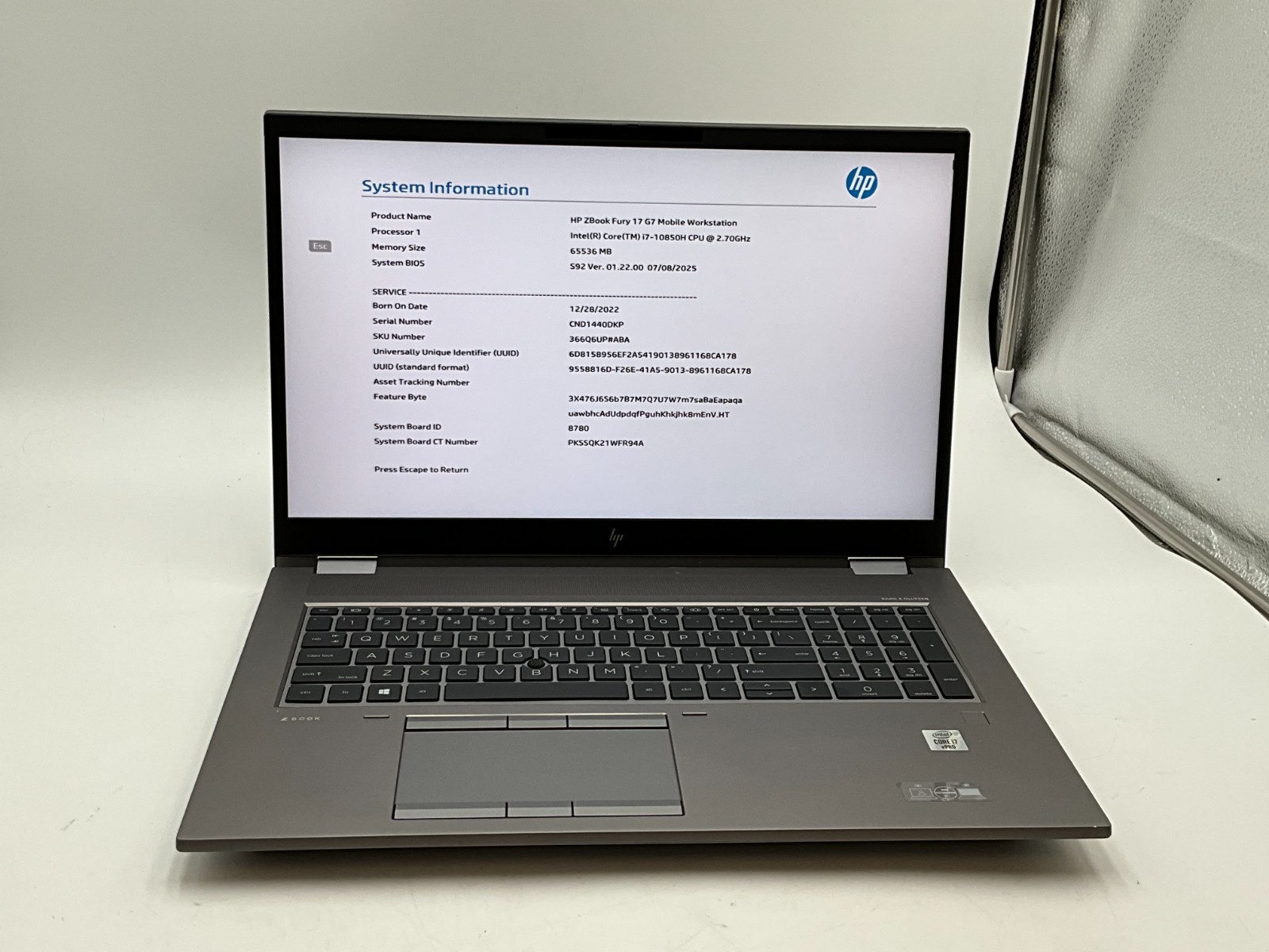 HP ZBook Fury 17 G7 366Q6UP i7-10850H 64gb 256/500gb RTX 3000 Win11 CND1440DKP