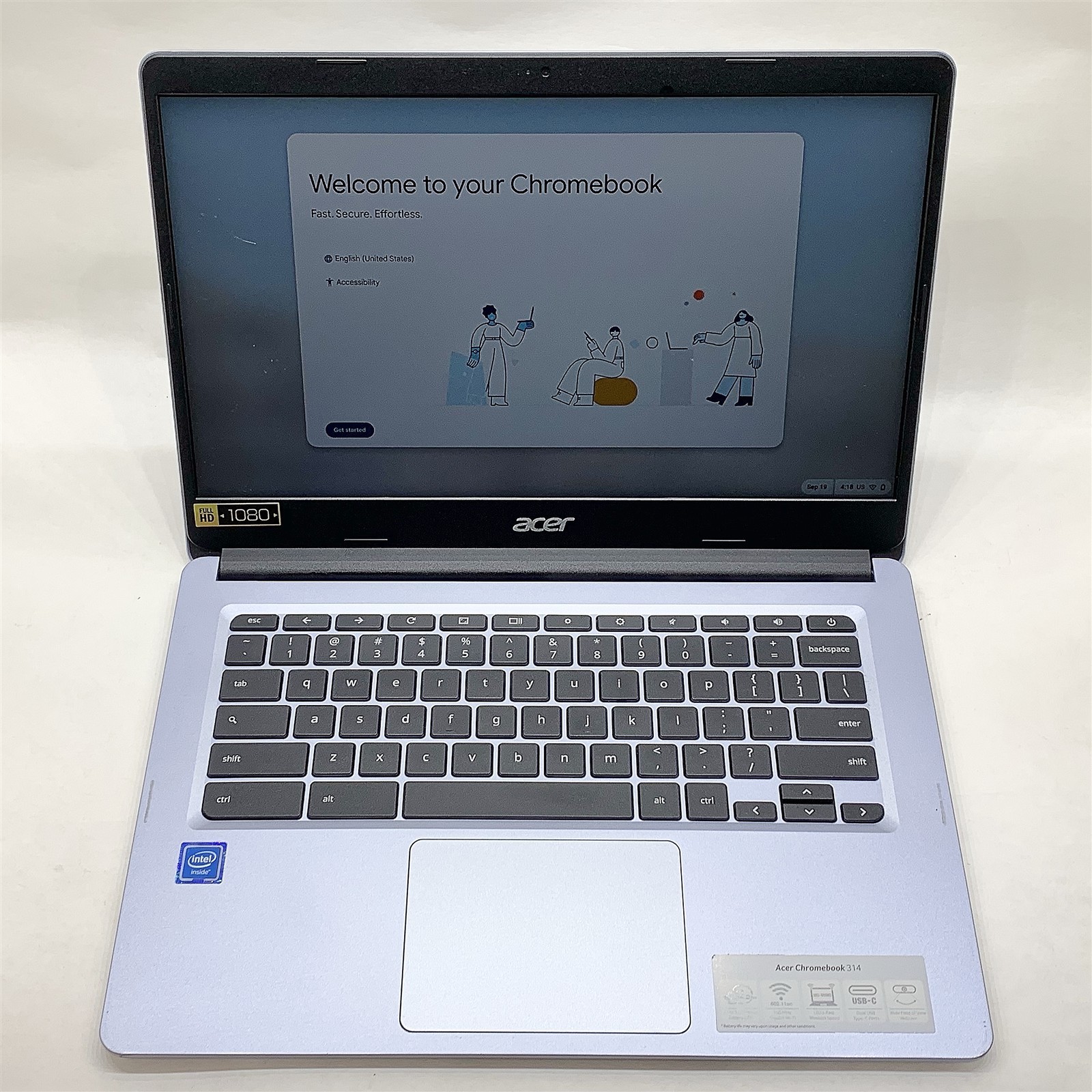 Acer ChromeBook CB314 Intel Celeron N4020 1.1GHZ 14″ FHD 4GB 64GB eMMC Chrome OS