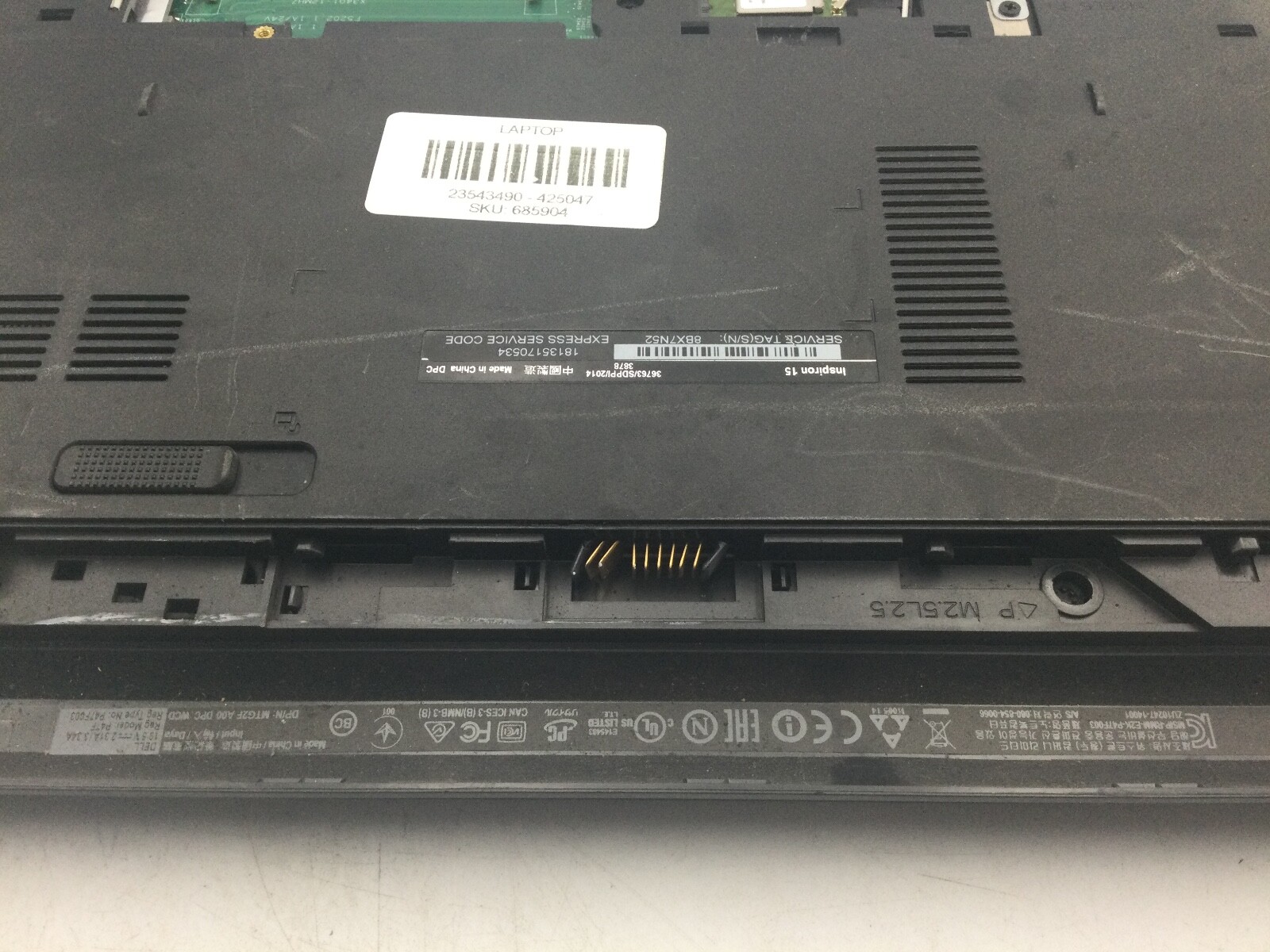 DELL INSPIRON 15 3552 – FOR PARTS – INTEL CELERON N5030 – NO RAM – 15″ – READ-BB