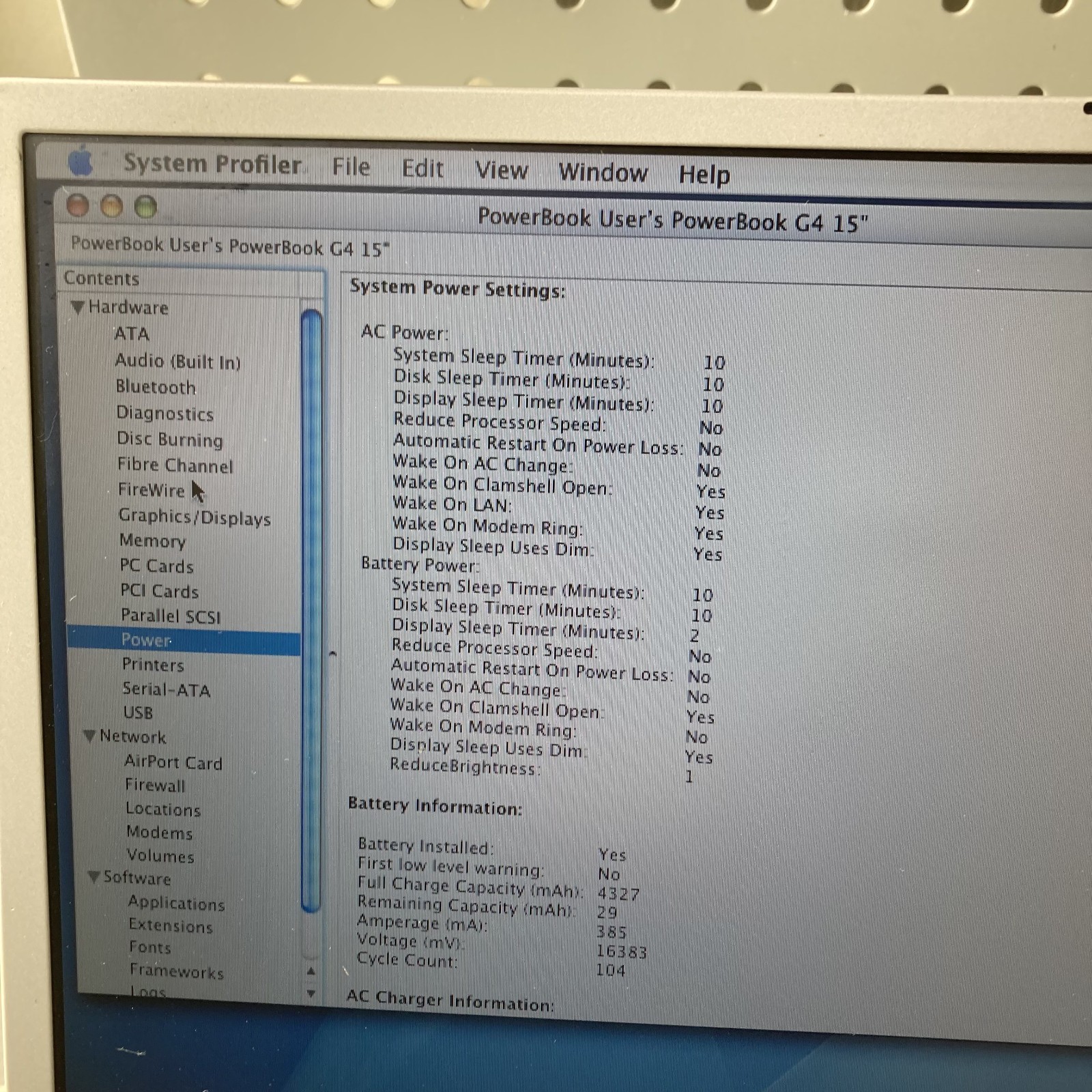 Vintage Apple PowerBook G4 Titanium M5884 Screen Issues Mac OS X 10.4