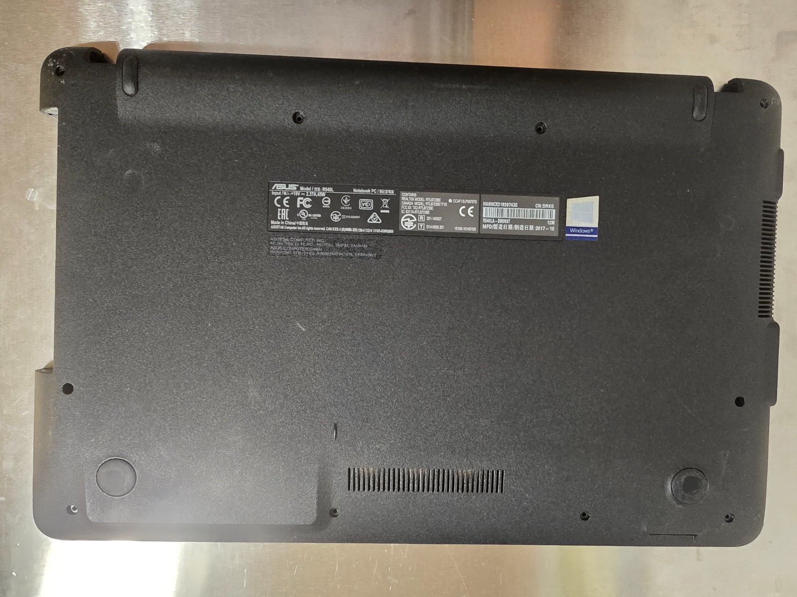 ASUS R540 D540 X540 F540 A540 BOTTOM CASE BOTTOM CASE 3DXKABCJN00