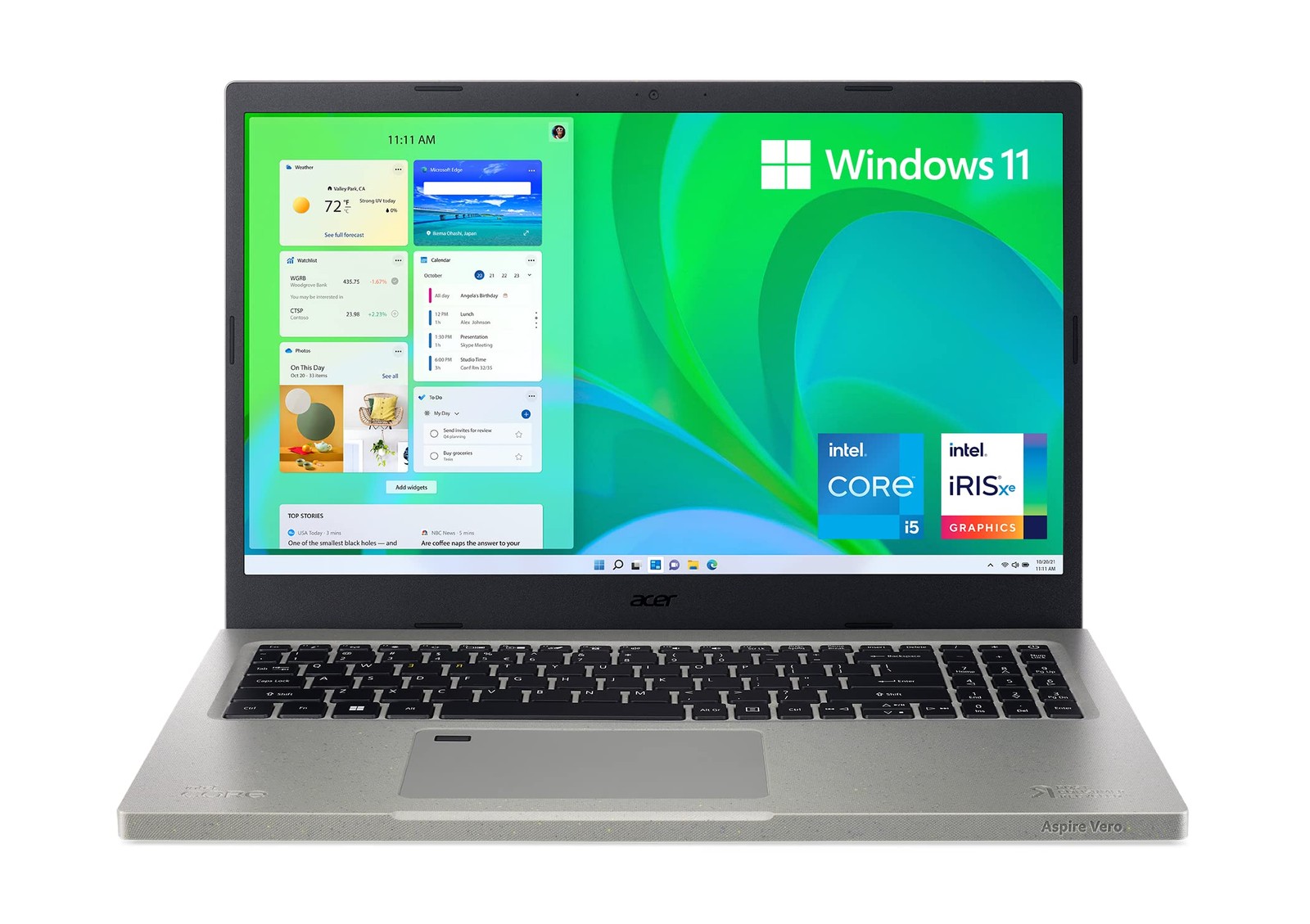 Acer Aspire Vero AV15-51-5155 Green PC 15.6″ FHD IPS 100% sRGB Display 11th Gen