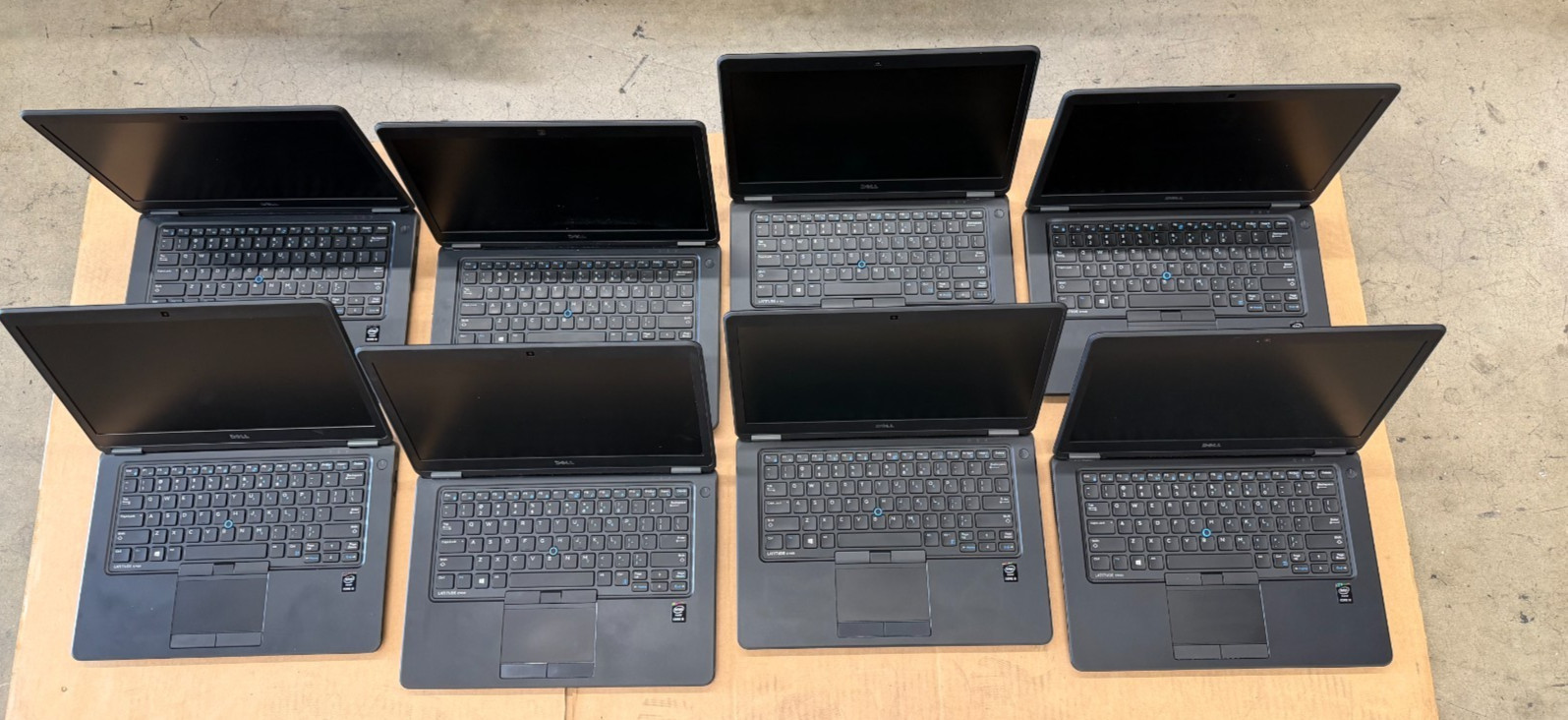 Dell Latitude E7450 Laptop -NO HARD DRIVES-POWERS UP (LOT OF 8)