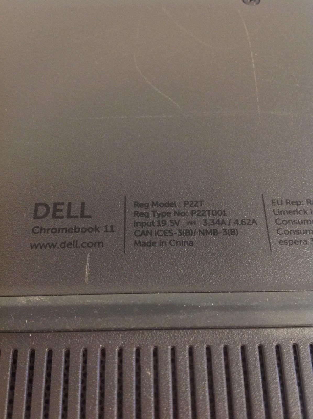 Dell Chromebook 11 P22T Intel Celeron N2840 2.16GHz 2GB RAM 16GB SSD Webcam
