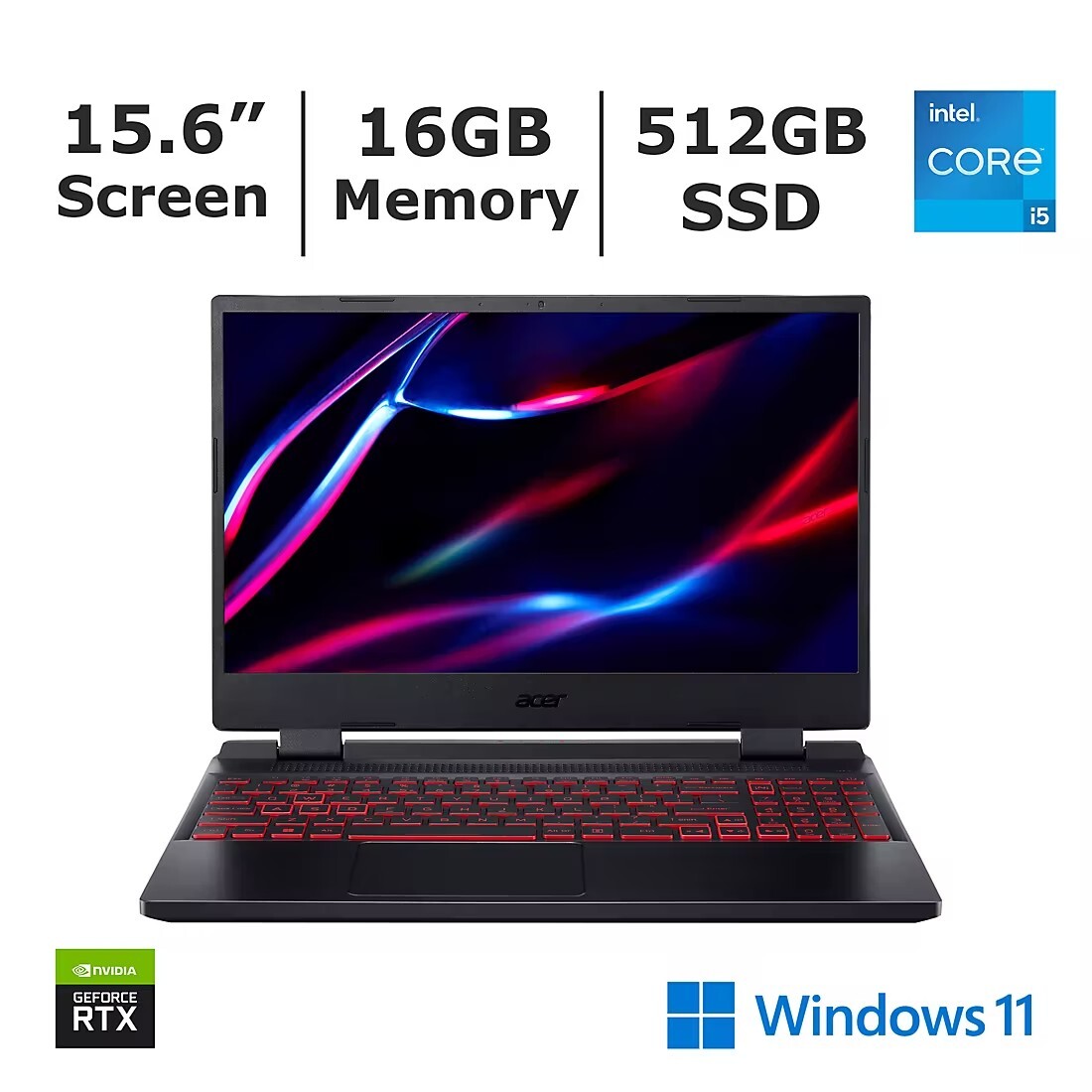 Acer Nitro V ANV15-51-59MT 15.6” (512GB SSD Intel Core i5-13420H 2.1GHz 8GB…