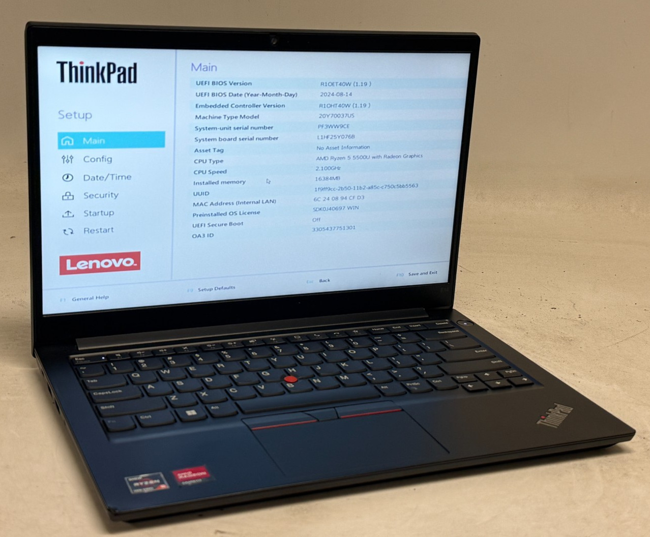 Lenovo ThinkPad E14 Gen 3 14″ (Ryzen 5 – 16GB RAM – 256GB SSD – Win11Home)