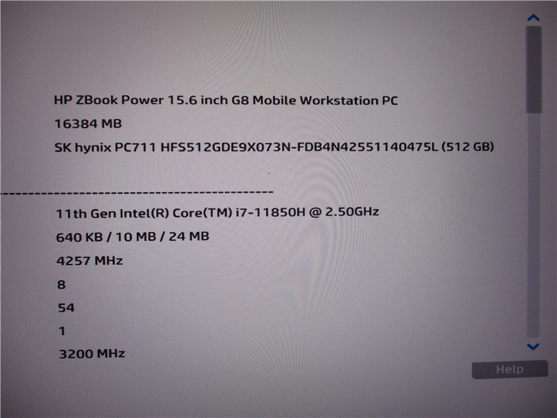 HP ZBook Power G8 Laptop i7-11850H 2.5GHz 16GB 512GB SSD Windows 11 COA Grade C