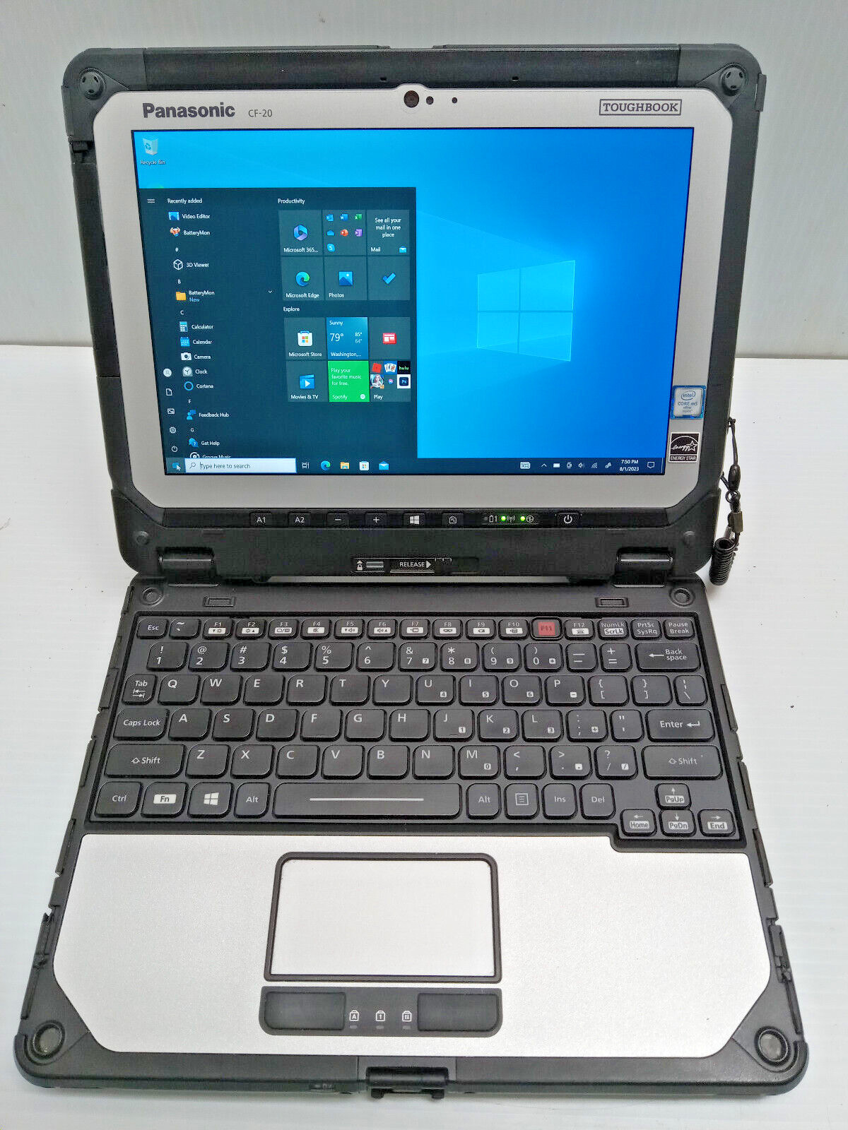 PANASONIC TOUGHBOOK CF-20 2-in-1, 512GB SSD, 8GB, 2 CAMS, TOUCH WITH STYLUS 4G