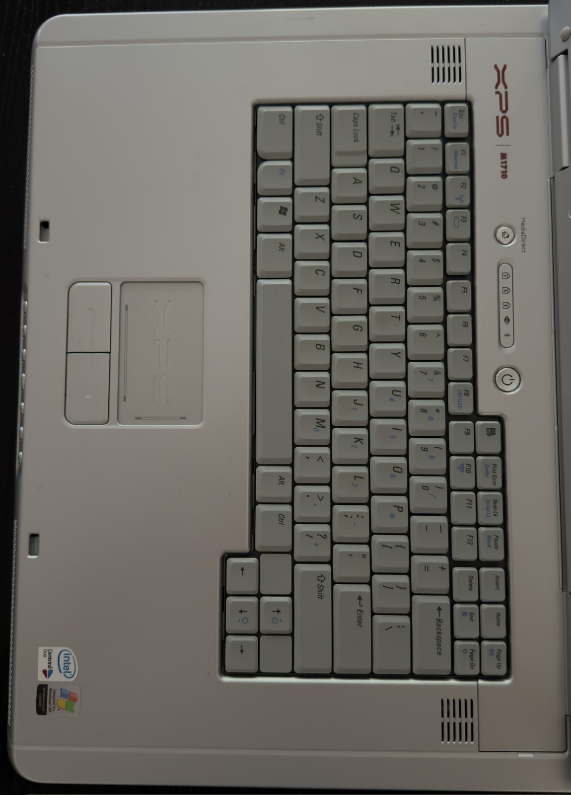 Dell XPS M1710 Retro Gaming Laptop Windows XP, GTX NVIDIA, 7900GS, Intel T2600