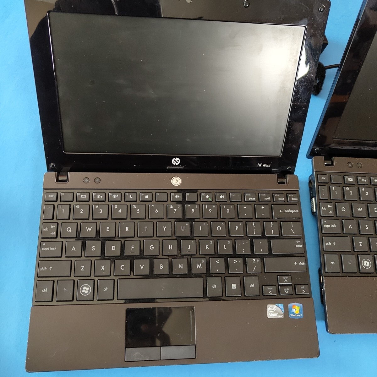 AS IS 2x HP Mini 5103 Netbook Dual Core Atom N455 2GB 160GB Laptop Win 7 Pro