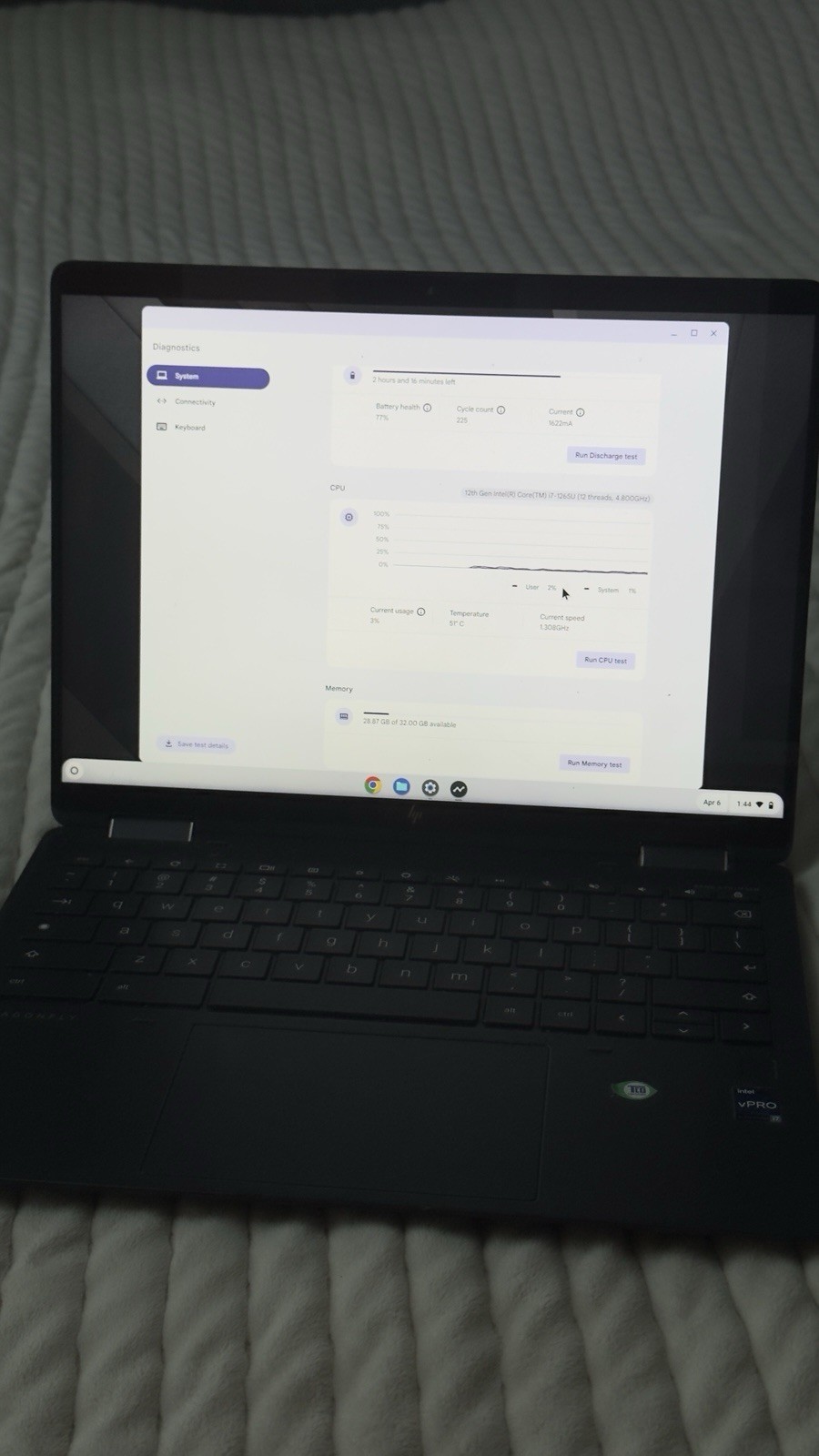 HP Elite Dragonfly Chromebook i7 / 32GB RAM / 256GB SSD – Touchscreen