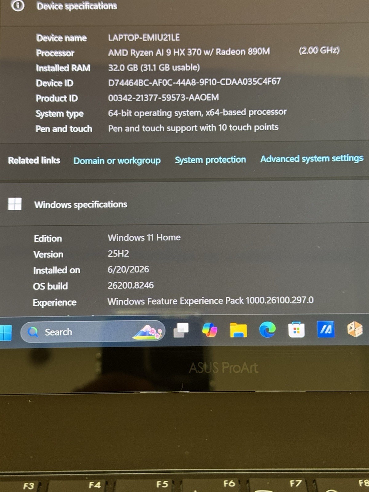 ASUS ProArt P16 H7606WV, 16” OLED touchscreen, 32GB/1TB -EXCELLENT
