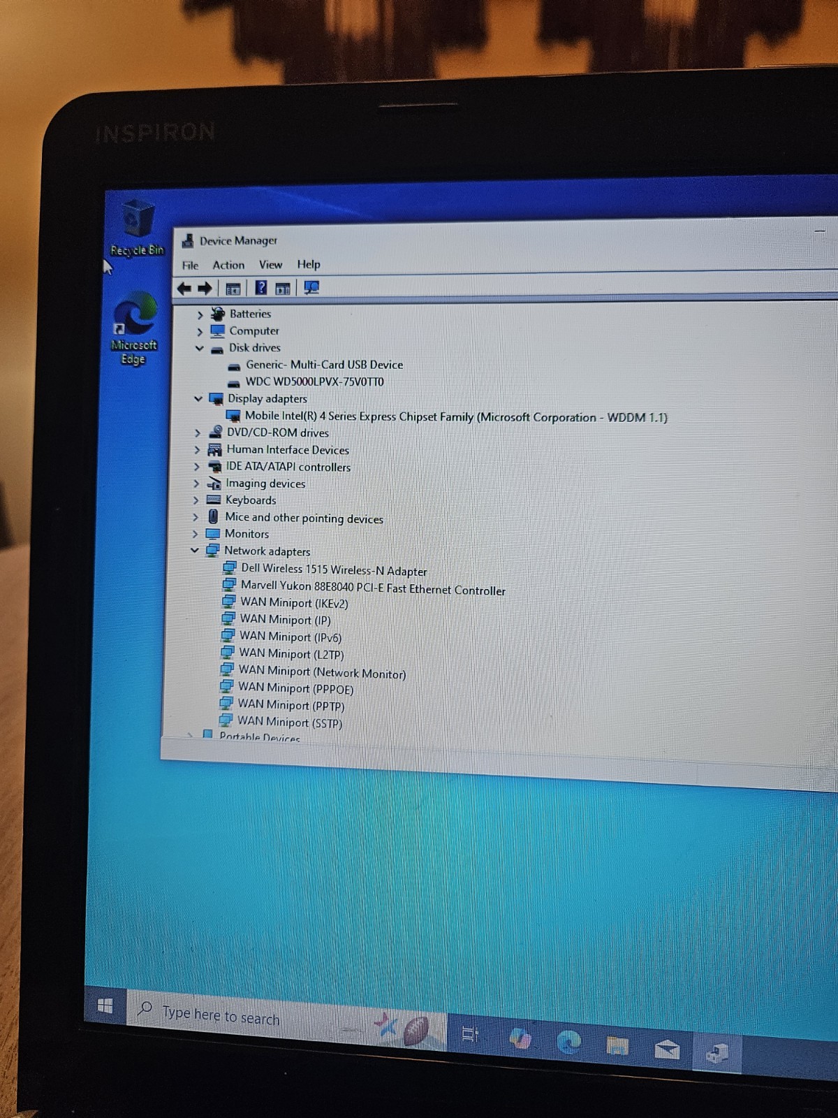 Dell Inspiron 1750 T4300 2.10 GHZ 4 GB Ram 500 GB Hard Drive. For Parts