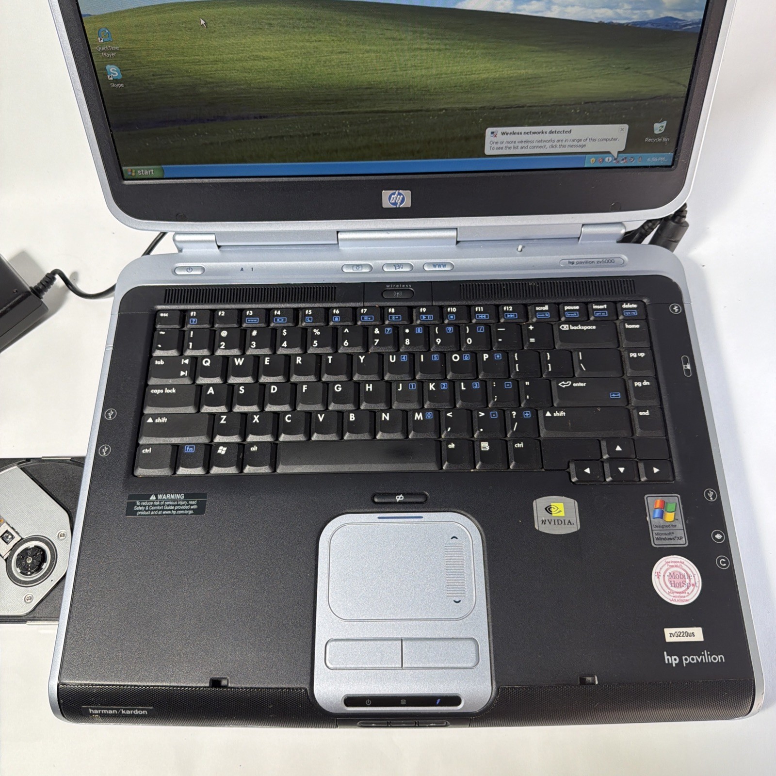Vintage HP Pavilion zv5000 Windows XP Laptop (Athlon 3000, 512mb, GeForce 420)