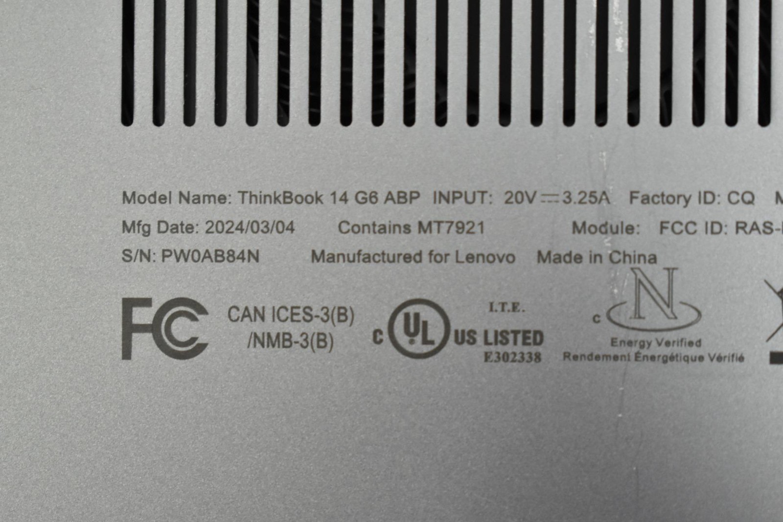 Lenovo ThinkBook 14 G6 ABP Ryzen 7 2.0GHz 16GB 256GB SSD No OS 14″ *See Details*