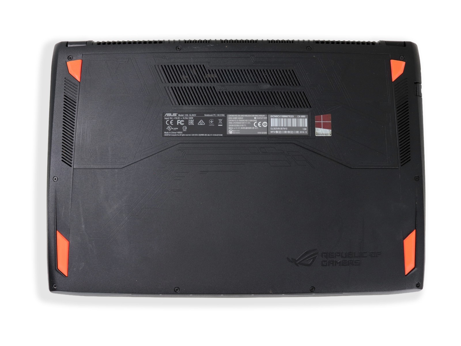 ASUS ROG GL502VM 15.6″ Laptop Intel i7-6700HQ 16GB 256GB SSD+1TB NVIDIA GTX 1060