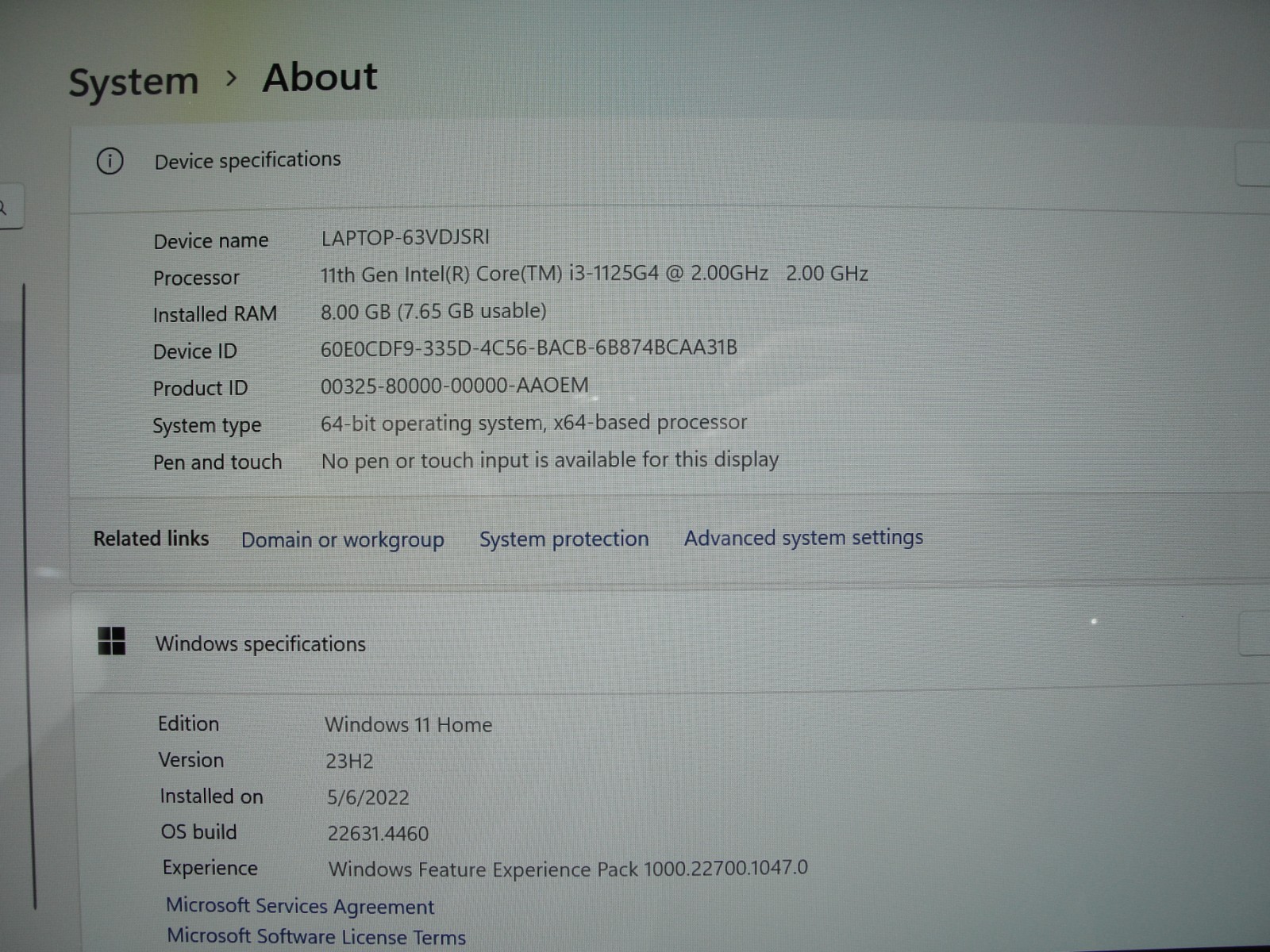 HP 14-DQ2043CL 14″ 256GB SSD, Intel Core i3-1125G4, 2.0 GHz, 8gb RAM w/ AC Adapt