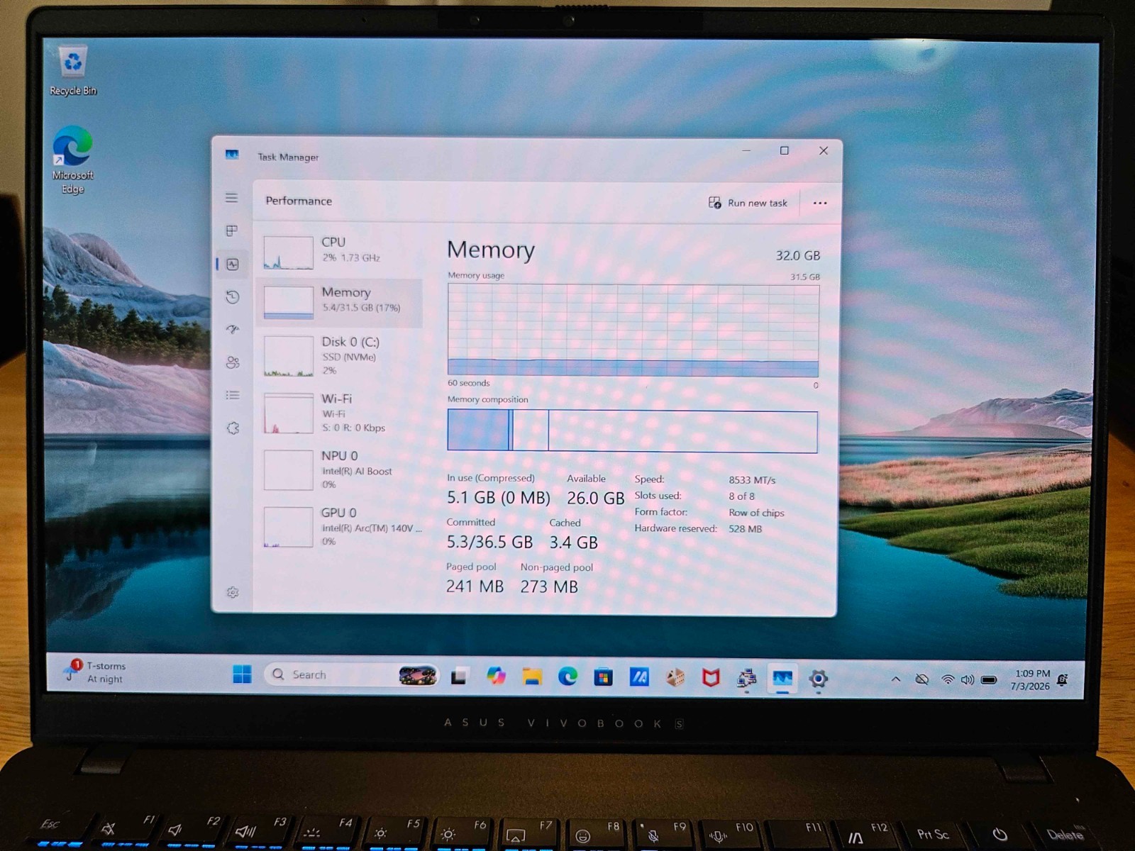 ASUS S5406SA-WH79 Vivobook S 14 14″ WUXGA Ultra 7 258V 2.2GHz Intel Arc Graphics