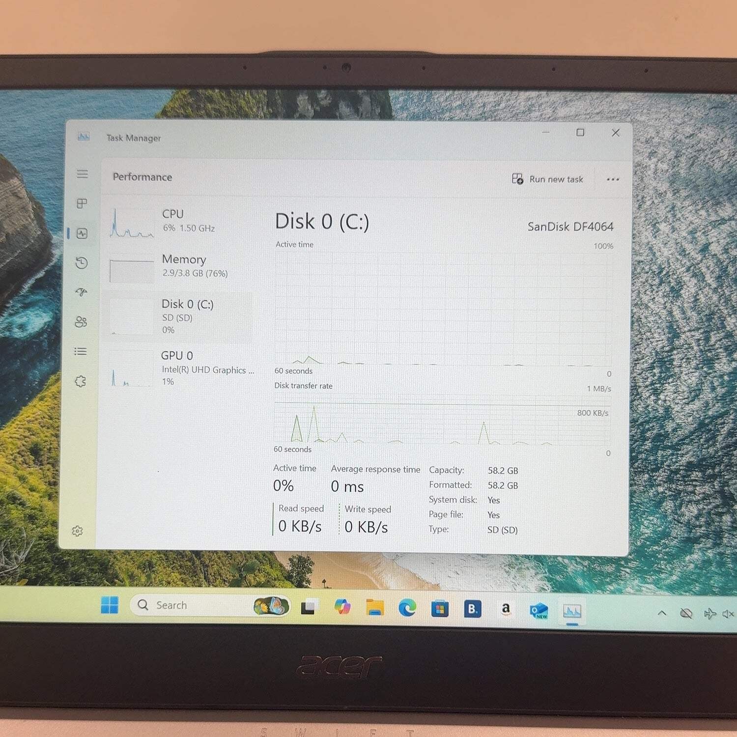 Acer Swift SF114-32-P2PK N17W6 14″ Pentium Silver N5000 1.1GHz 4GB RAM 64GB eMMC