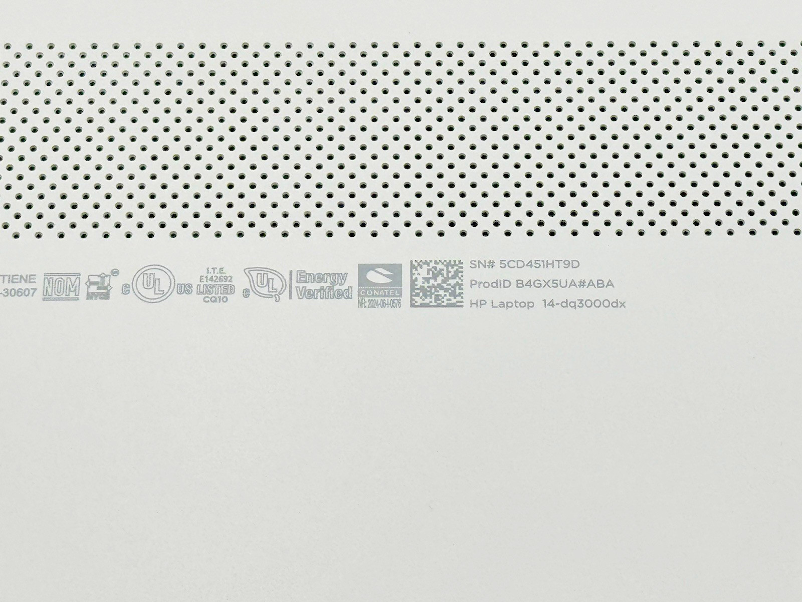 Model: HP Laptop 14-dq3000dx (B4GX5UA#ABA)