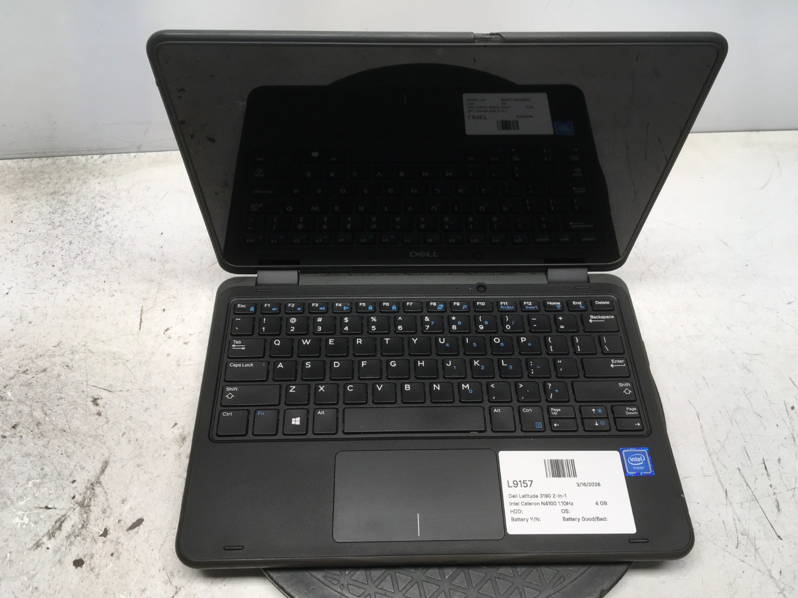 Dell Latitude 3190 2-In-1 Intel Celeron N4100 1.1GHz 4 GB NO HDD BIOS locked