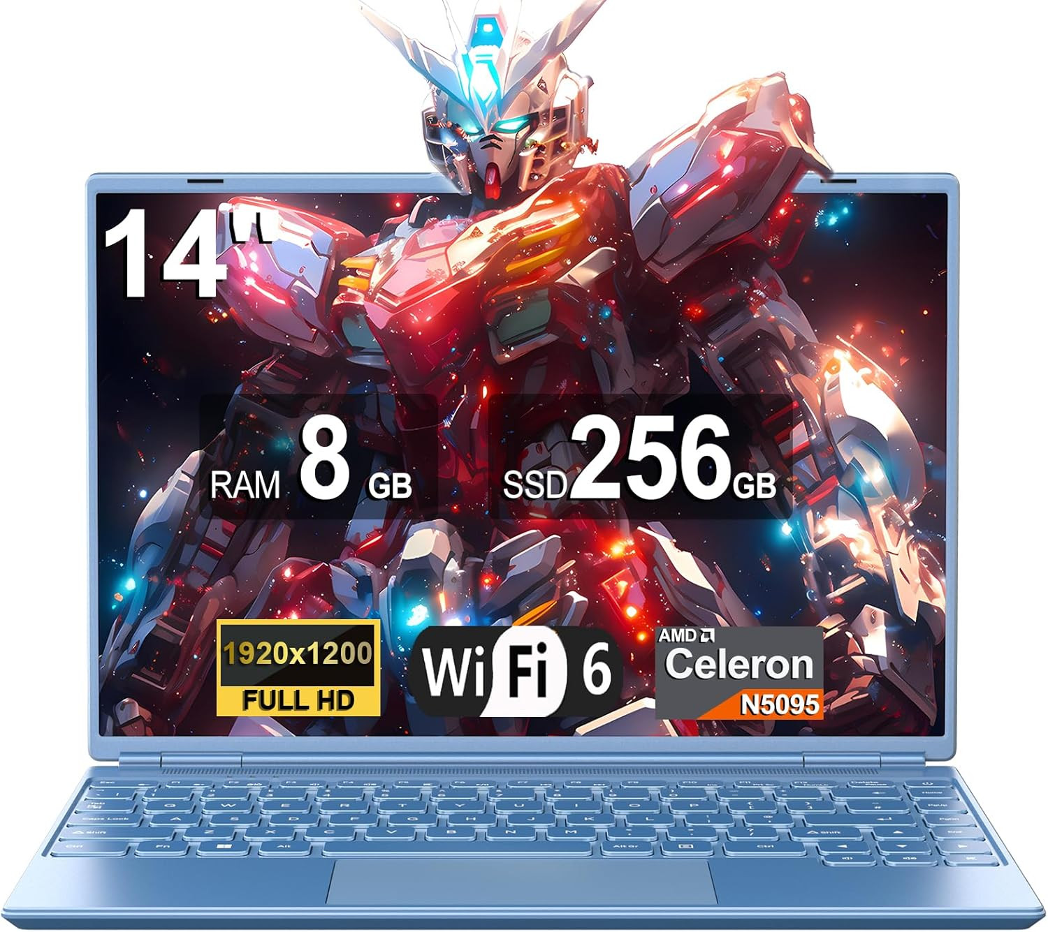 Laptop 14 Inch Celeron N5095 up to 2.9Ghz, Win 11 Laptop with 8+256GB SSD Extens