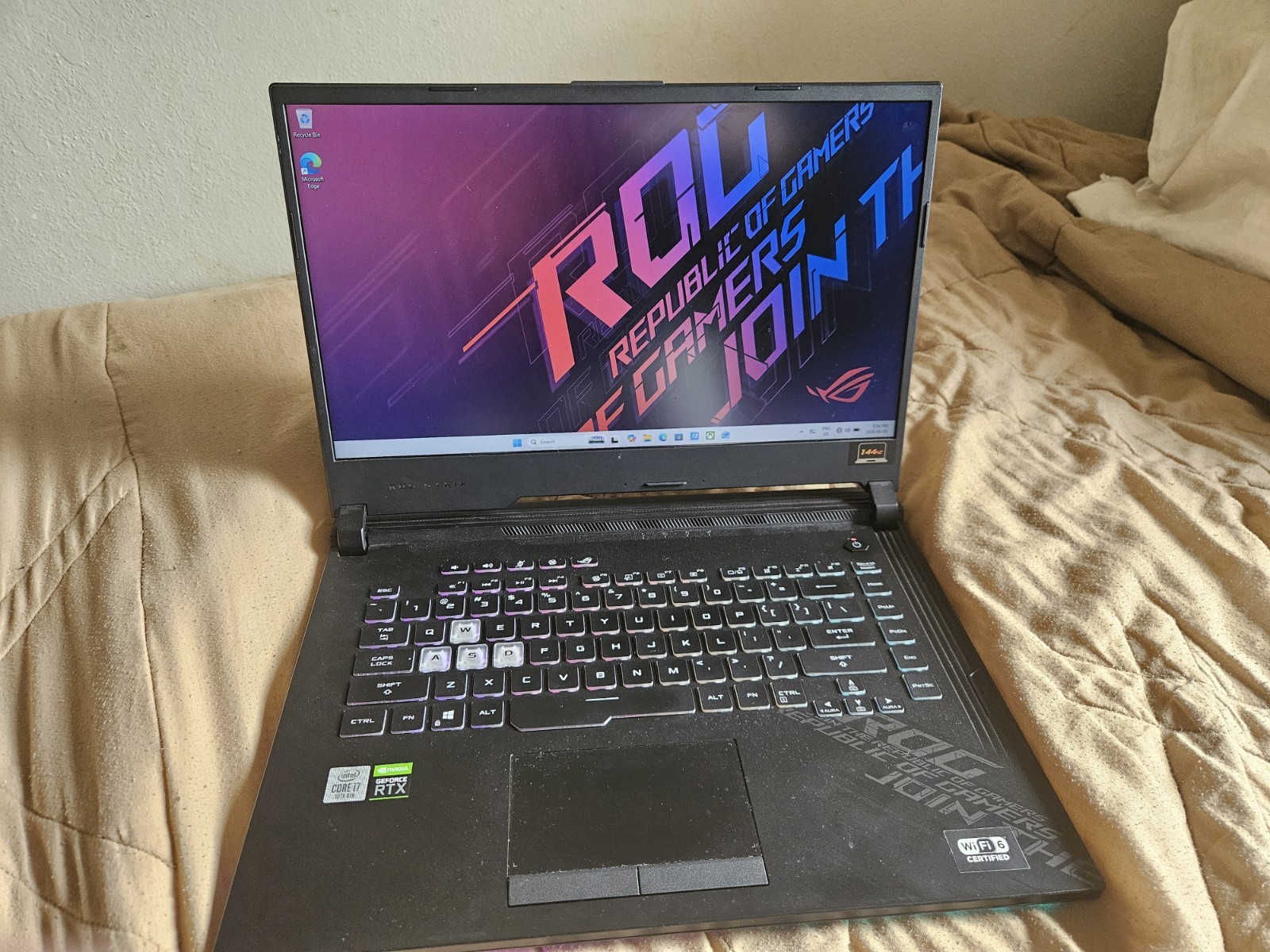 ASUS ROG Strix G15 15.6″ 144Hz Gaming Laptop i7 10th Gen RTX 2070 16GB 512GB
