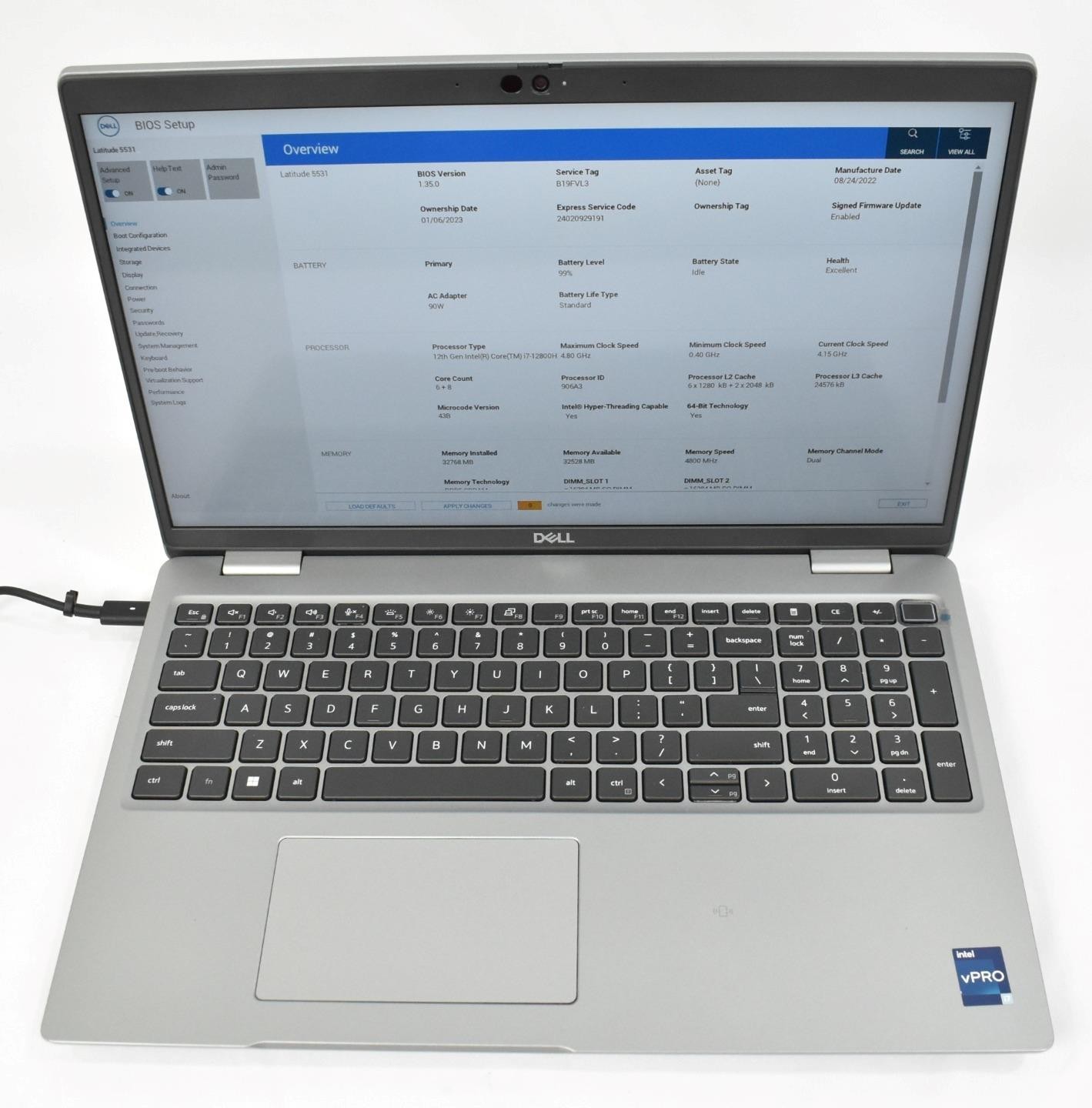 Dell Latitude 5531 Laptop i7-12800H 32GB 512GB SSD No OS 15.6″